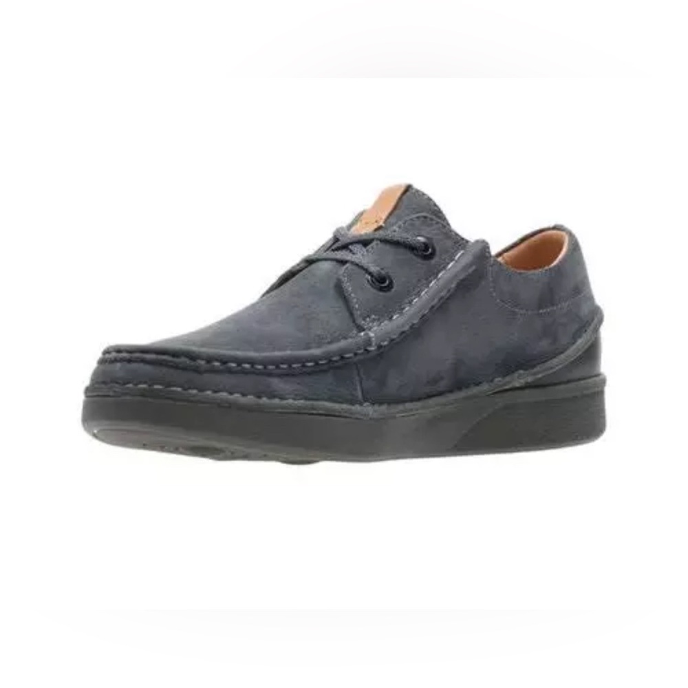 CLARKS OAKLAND SEAM - MENS SHOES - DARK GREY NUBUCK SIZE 12